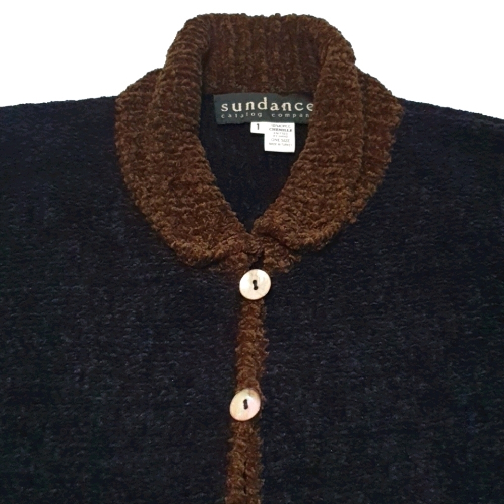 Sundance Chenille Hand Knitted Sweater Cardigan - Picture 5 of 9